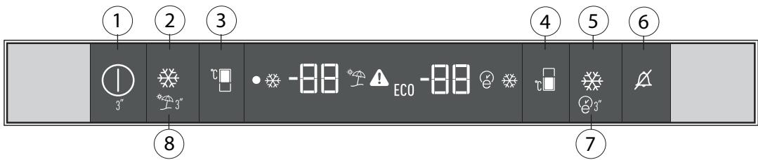 BEKO BCNA275E4SN - Touches de Contrôle - 1