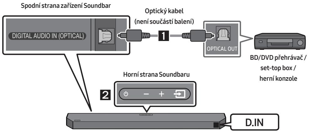 SAMSUNG HW-Q600C - Metoda 2. Prípojení pomoci optického kabelu - 1