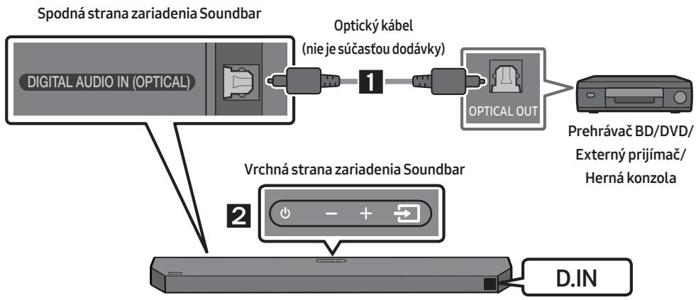 SAMSUNG HW-Q600C - Spôsob 2. Pripojenie pomocou optického kábla - 1