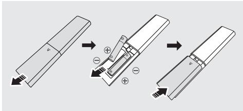 SAMSUNG HW-Q600C - Inserimento delle batterie prima dell'utilizzo del telecomando (2 batterie AAA) - 1