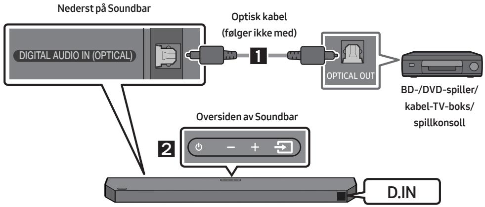 SAMSUNG HW-Q600C - Metode 2. Koble til med en optisk kabel - 1