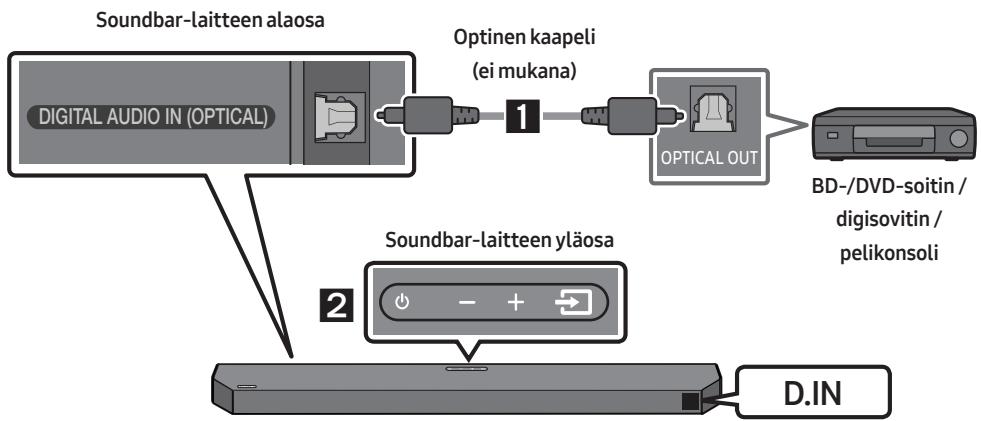 SAMSUNG HW-Q600C - Vaihtoehto 2. Kytkeminen optisella kaapelilla - 1