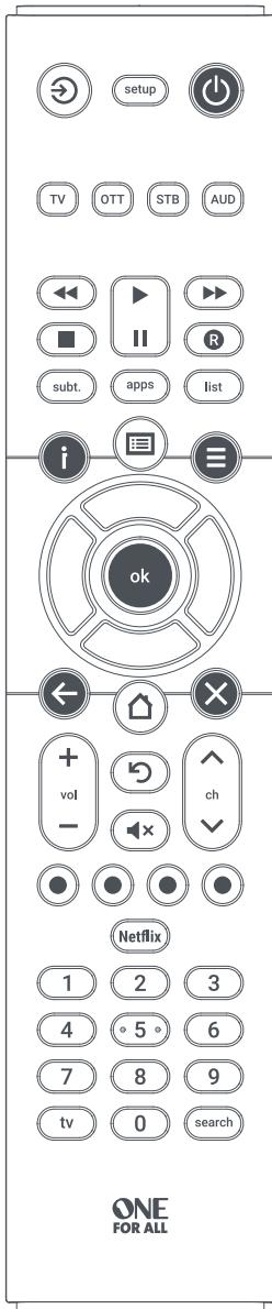 ONE FOR ALL URC1242 - Essence 4 Device Universal Remote Control URC1242 - 5