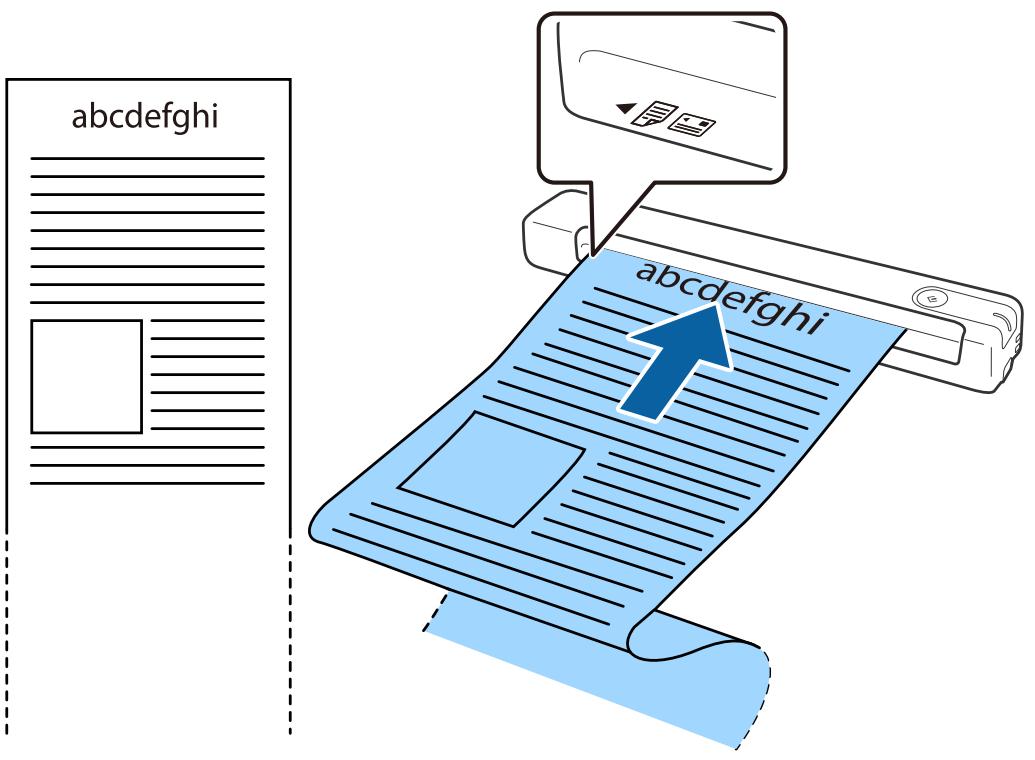 EPSON ES-50W - Positionnement d'un document long - 1