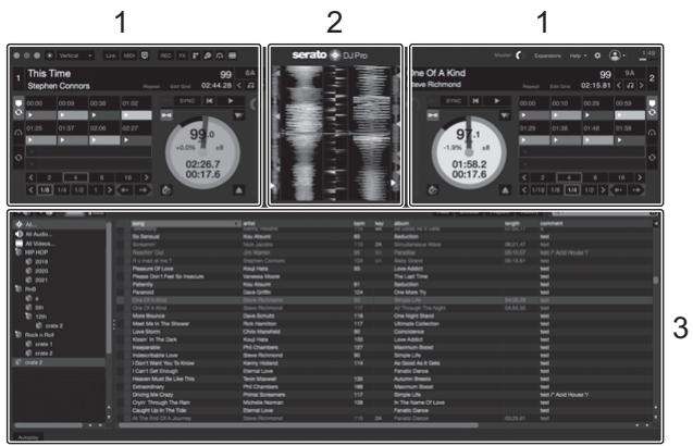 PIONEER DJ DDJ-REV5 - Écran de Serato DJ Pro lorsqu'un morceau est chargé - 1