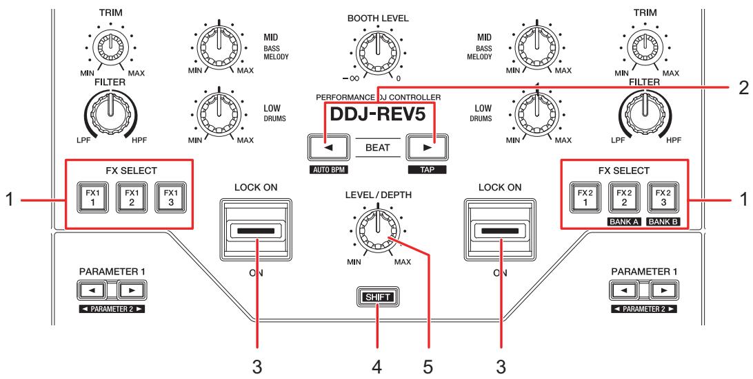 PIONEER DJ DDJ-REV5 - Section des effets - 1