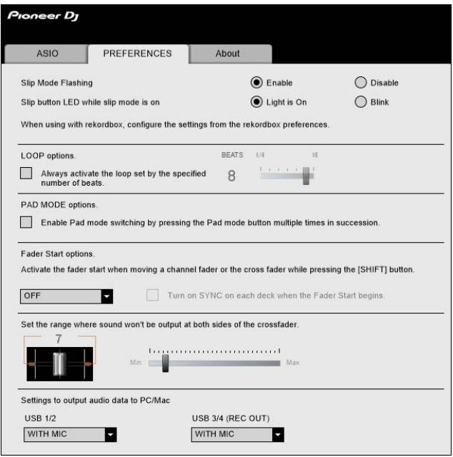 PIONEER DJ DDJ-REV5 - Modification des réglages - 1
