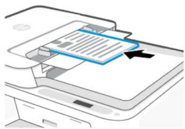 HP DeskJet 4222e - Chargement d'un original dans le chargeur de documents (certains modèles uniquement) - 5