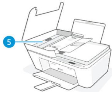 HP DeskJet 4222e - Emplacements possibles des bouchons - 5