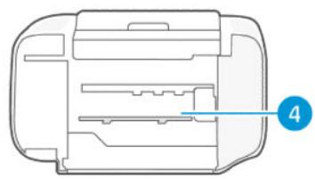 HP DeskJet 4222e - Emplacements possibles des bouchons - 4