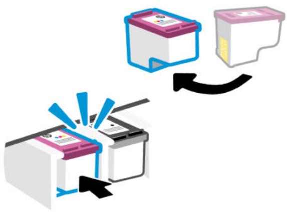 HP DeskJet 4222e - Remplacement des cartouches - 7