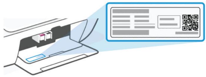 HP DeskJet 2821e - Localisation du mot de passer ou code PIN par défaut de l'imprimante - 1
