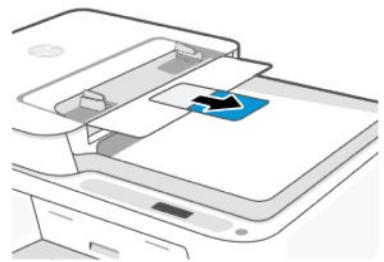 HP DeskJet 2821e - Chargement d'un original dans le chargeur de documents (certains modèles uniquement) - 3