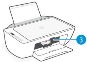 HP DeskJet 2821e - Emplacements possibles des bourages - 3