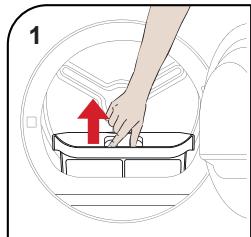 WINIA WVR-V10C1WW - Nettoyage du filtre à peluches - 1