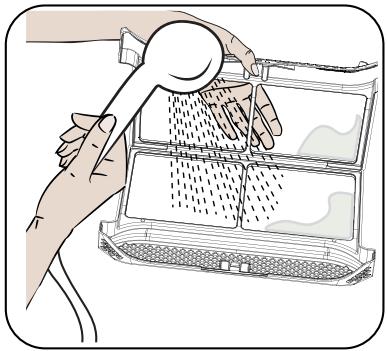 WINIA WVR-V10C1WW - Nettoyage du filtre à peluches - 5