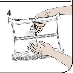 WINIA WVR-V10C1WW - Nettoyage du filtre à peluches - 4