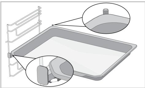 BEKO BCBIS14300MPSE - Proper placement of the wire grill and tray on the telescopic rails-On models with wire shelves and telescopic models - 2