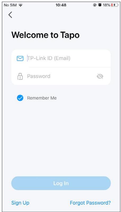 TP-LINK P110M - Étape 2. Connectez-vous - 1