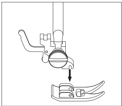 VALBERG VB-MAC.2 - Pour installer le pied presseur : - 2