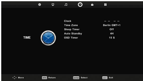HIGH ONE HI2421HD-EL - Time Menu - 1