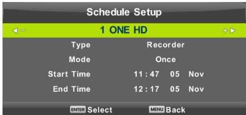 HIGH ONE HI2421HD-EL - Schedule List - 2