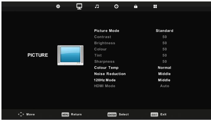 HIGH ONE HI2421HD-EL - Picture Menu - 1