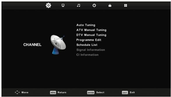 HIGH ONE HI2421HD-EL - Channel Menu - 1