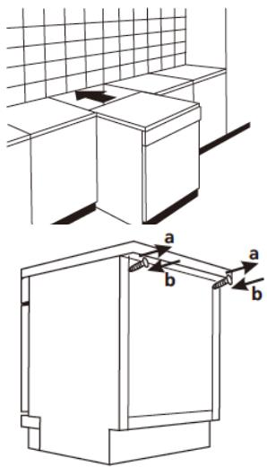 BRANDT DSF33526X - Étape 2 : Installation sous un plan de travail - 1