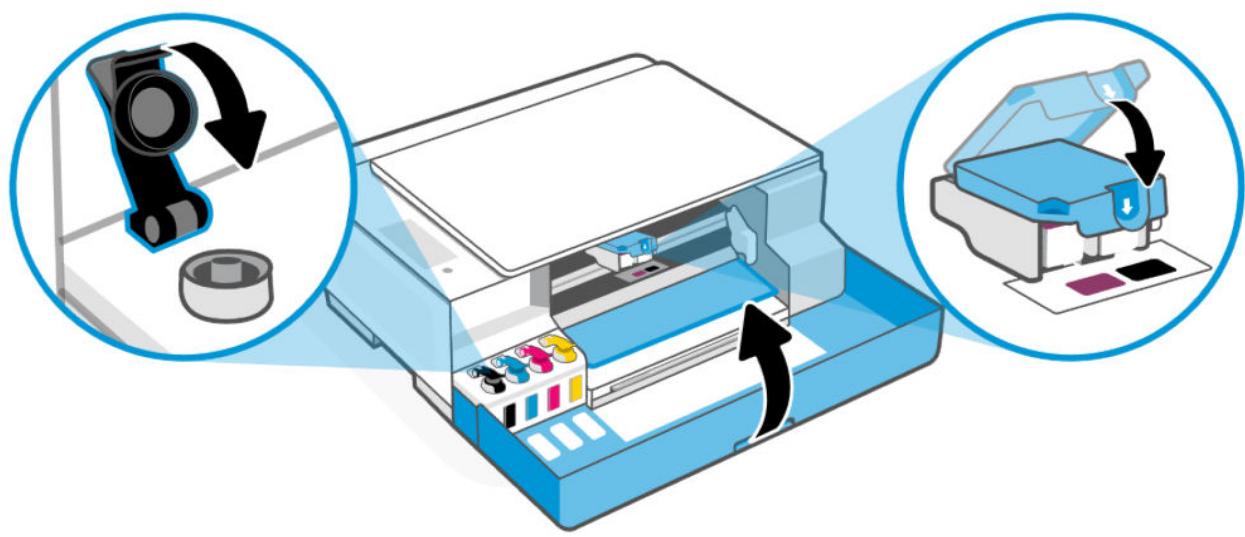 HP Smart Tank 5106 - Fermez tous les capots et portes - 1
