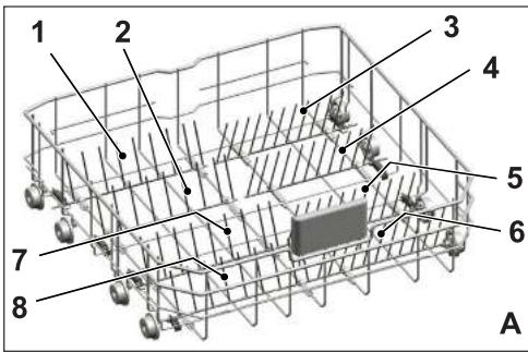 BEKO BDFN38641XC 16S44DB C - Picots rabattables du panier inférieur - 1
