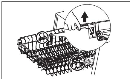 HIGH ONE 10S49 D WAD929C - Adjusting the upper basket - 2