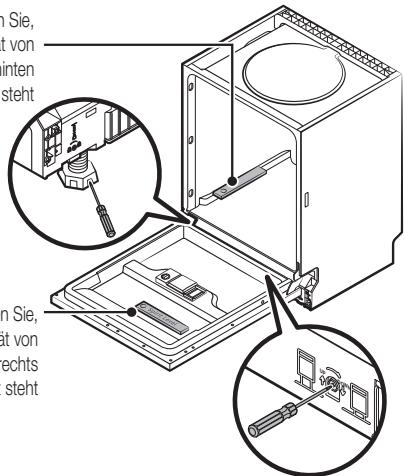 SAMSUNG DW60CG550FSR 14S44DB D - SCHRITT 6 AUSRICHTEN DER SPULMASCHINE - 1
