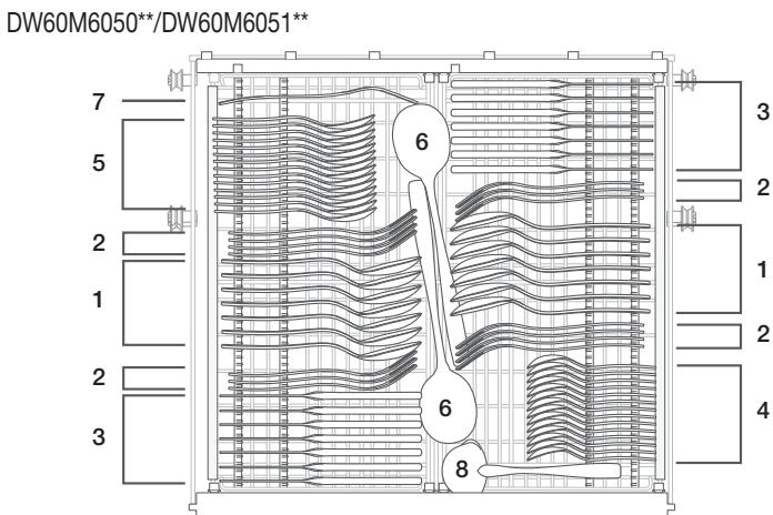 SAMSUNG DW60CG550FSR 14S44DB D - CESTELLO PER POSATE - 1