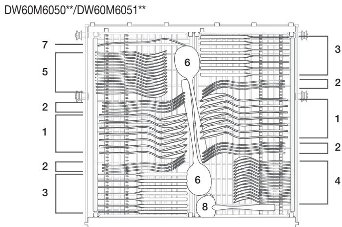 SAMSUNG DW60CG550FSR 14S44DB D - BANDEJA PARA LOS CUBIERTOS - 1