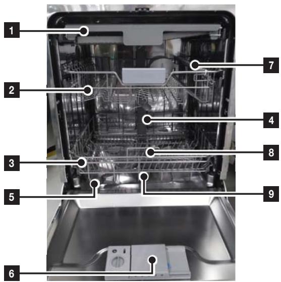 SAMSUNG DW60CG550FSR 14S44DB D - Peças e funcaionalidades - 1