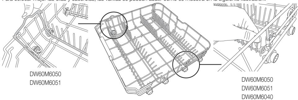 SAMSUNG DW60CG550FSR 14S44DB D - VARILLAS ABATIBLES DE LA CESTA INFERIOR - 1