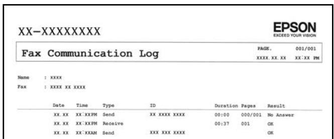 EPSON EcoTank ET-2840 - Fonctions : Différents rapportés de fax - 1