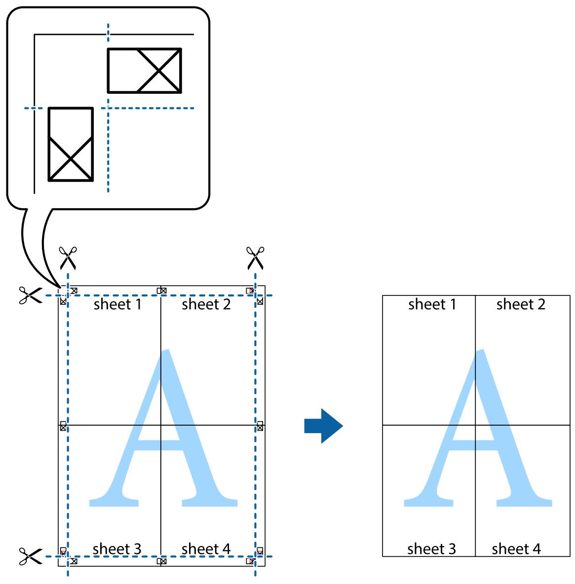 EPSON EcoTank ET-2840 - Réalisation de posters à l'aide des marques de chevauchement - 10
