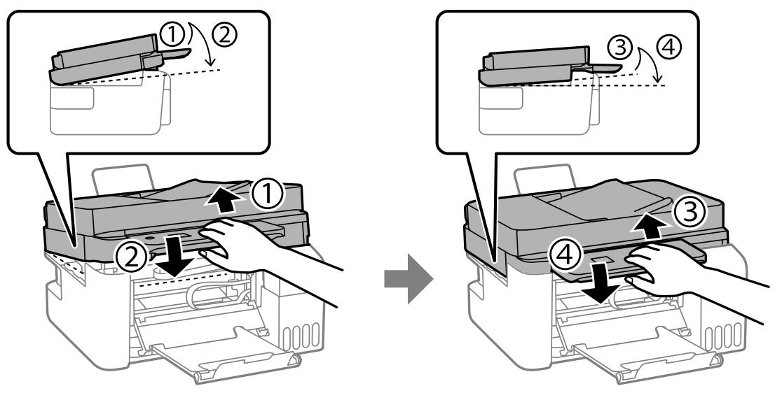 EPSON EcoTank ET-2840 - Fermez le scanner. - 1