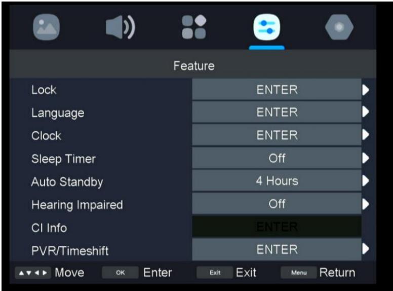 HIGH ONE HI2422HD-MM - Feature Menu - 1