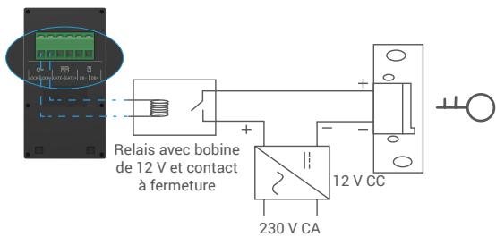 EZVIZ 2K HP7 - Connexion d'une gâche électrique ou d'une serrure - 2