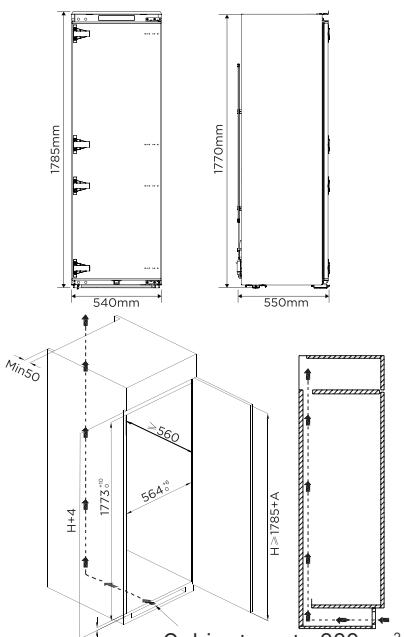 VALBERG BI 1D NF 304 D W625C - Installation in cabinet - 1