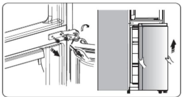 HISENSE RB440N4GWD - Changer le sens d'ouverture de la porte - 10