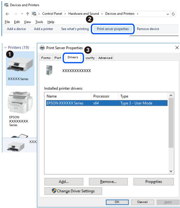 EPSON EcoTank ET-2861 - Vérifier qu'un pilote d'imprimante Ephson authenticate est installé — Windows - 1