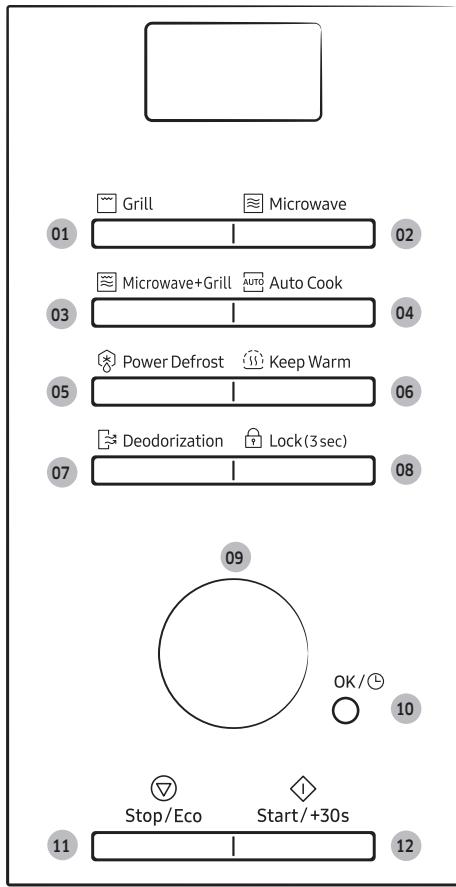 SAMSUNG MG32DG4524AG - Panel de control - 1