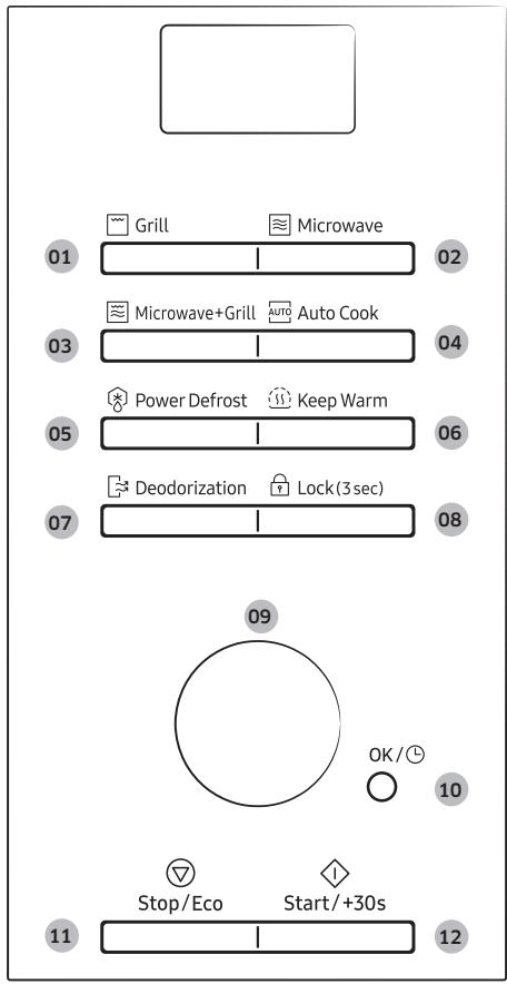 SAMSUNG MG32DG4524AG - Control panel - 1