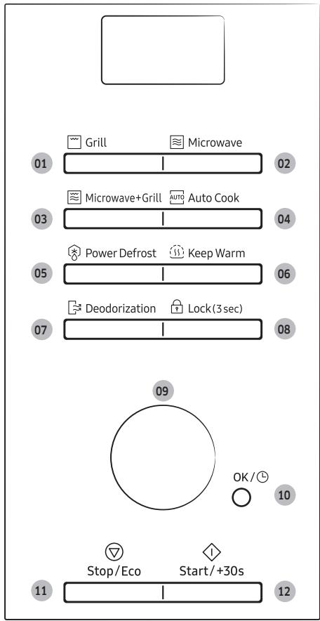 SAMSUNG MG32DG4524AG - Bedieningspaneel - 1