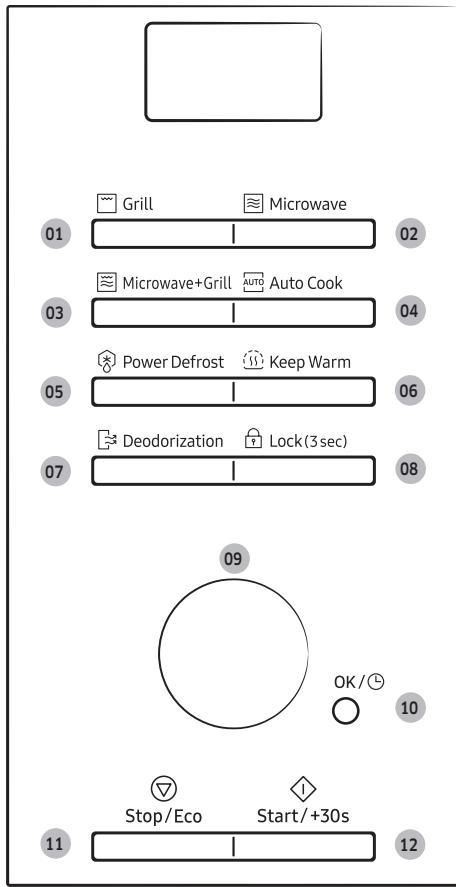 SAMSUNG MG32DG4524AG - Painel de controlo - 1