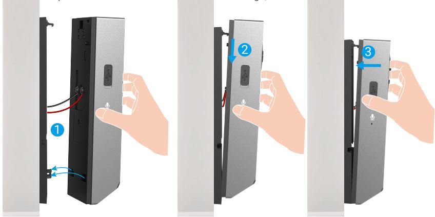 EZVIZ EP3X PRO - Fixez votre sonnette au support de montage - 1